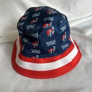 Samuel Adams Patriotic Bucket Hat Reversible Red White Navy Blue Beer Logo